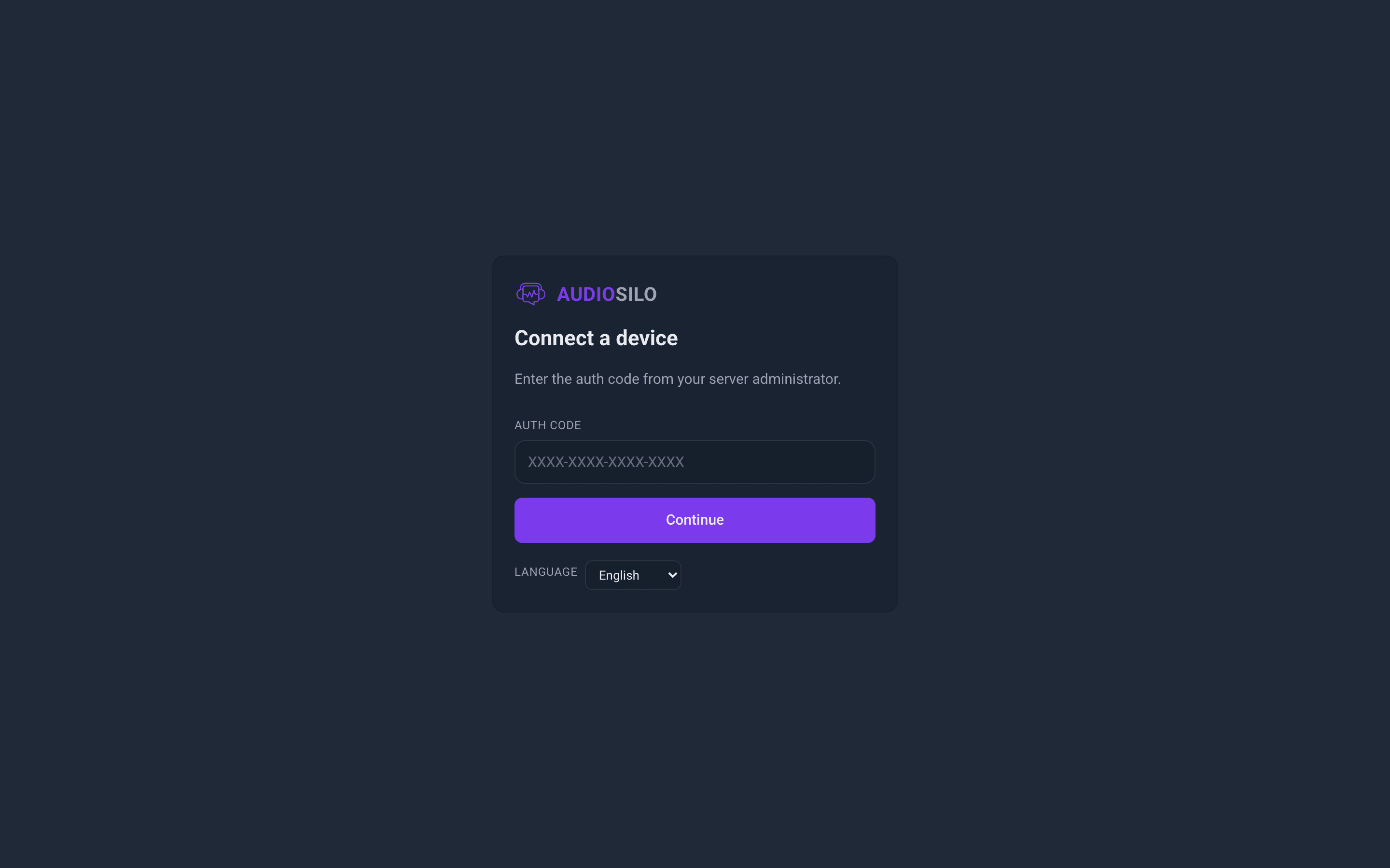 The connect page